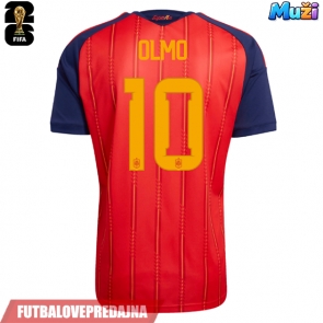 Lacne Muži Futbalové dres Španielsko Dani Olmo #10 MS 2026 Krátky Rukáv - Domáci